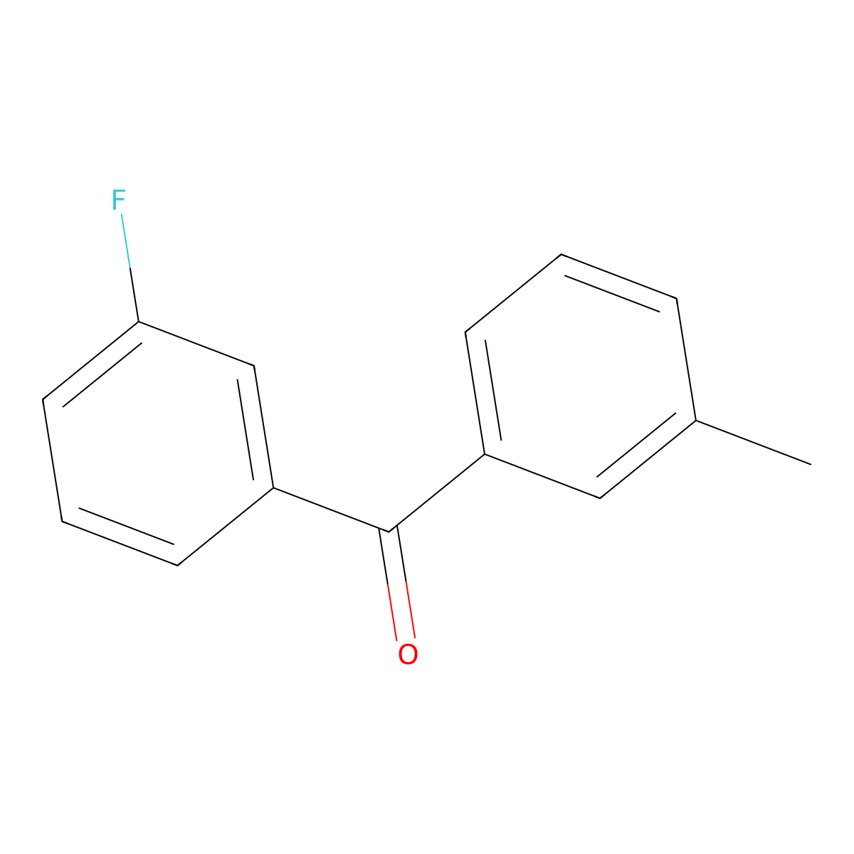 (3-Fluorophenyl)(3-methylphenyl)methanone molecular structure, CAS 864087-22-9