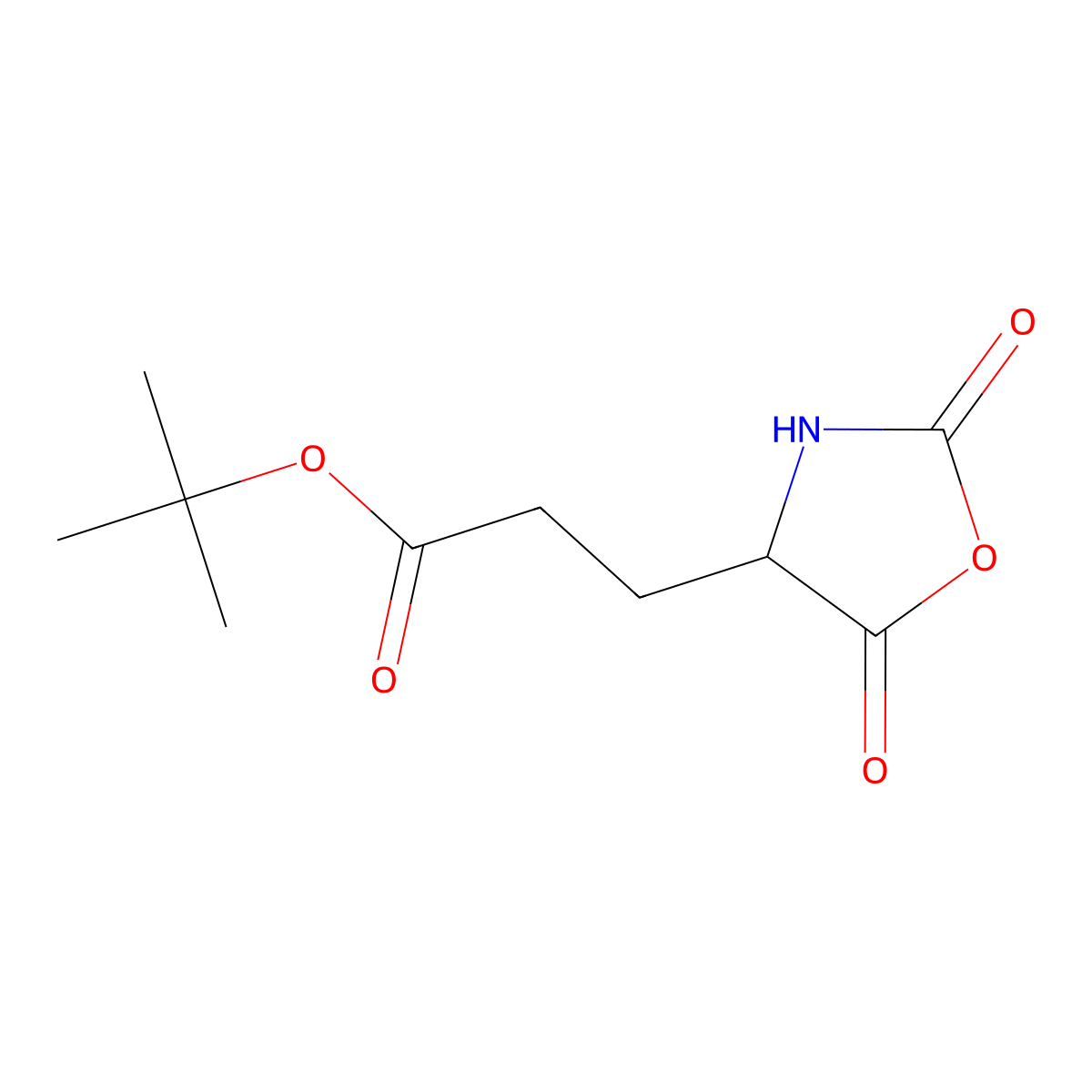 tert-Butyl (S)-2,5-Dioxooxazolidine-4-propanoate molecular structure, CAS 86409-29-2