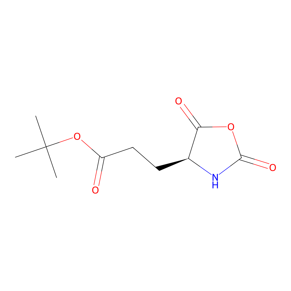 tert-Butyl (S)-2,5-Dioxooxazolidine-4-propanoate molecular structure, CAS 86409-29-2
