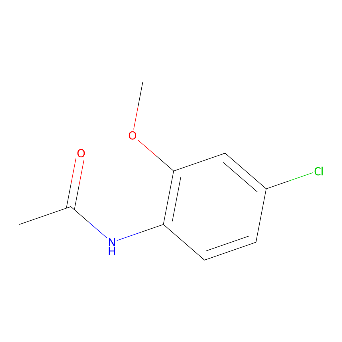 N-(4-Chloro-2-methoxyphenyl)acetamide molecular structure, CAS 86412-57-9