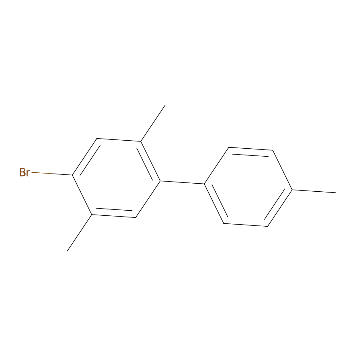 4-Bromo-2,4',5-trimethyl-1,1'-biphenyl molecular structure, CAS 864149-22-4