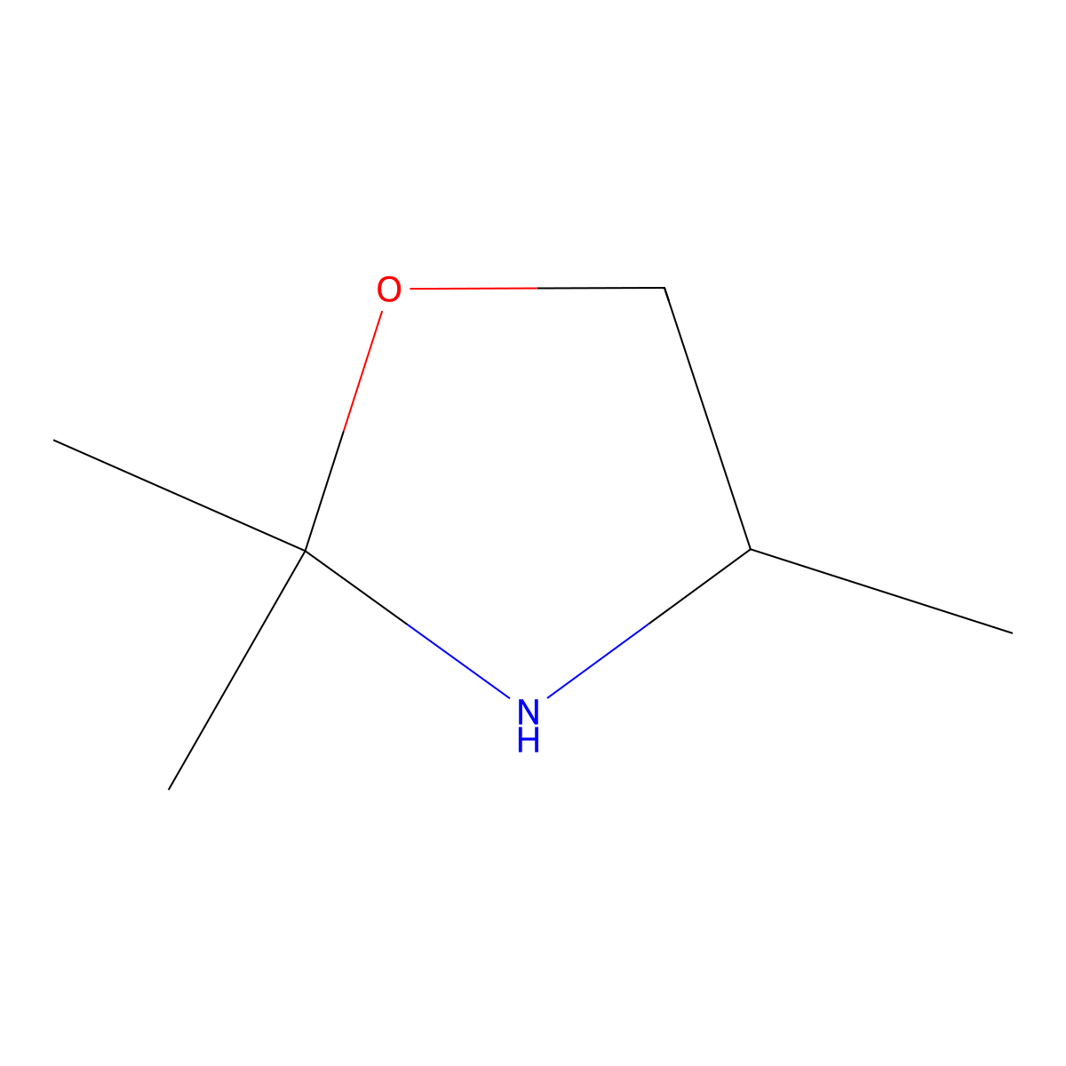2,2,4-Trimethyloxazilidine molecular structure, CAS 864154-88-1