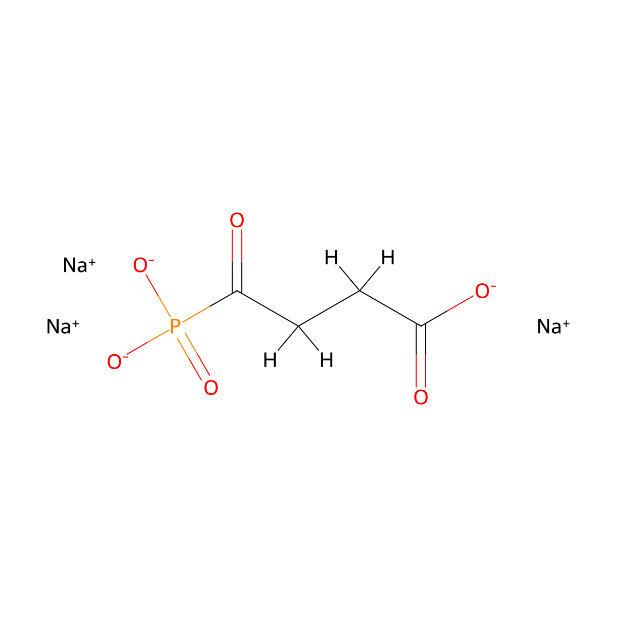 Succinyl phosphonate trisodium salt molecular structure, CAS 864167-45-3