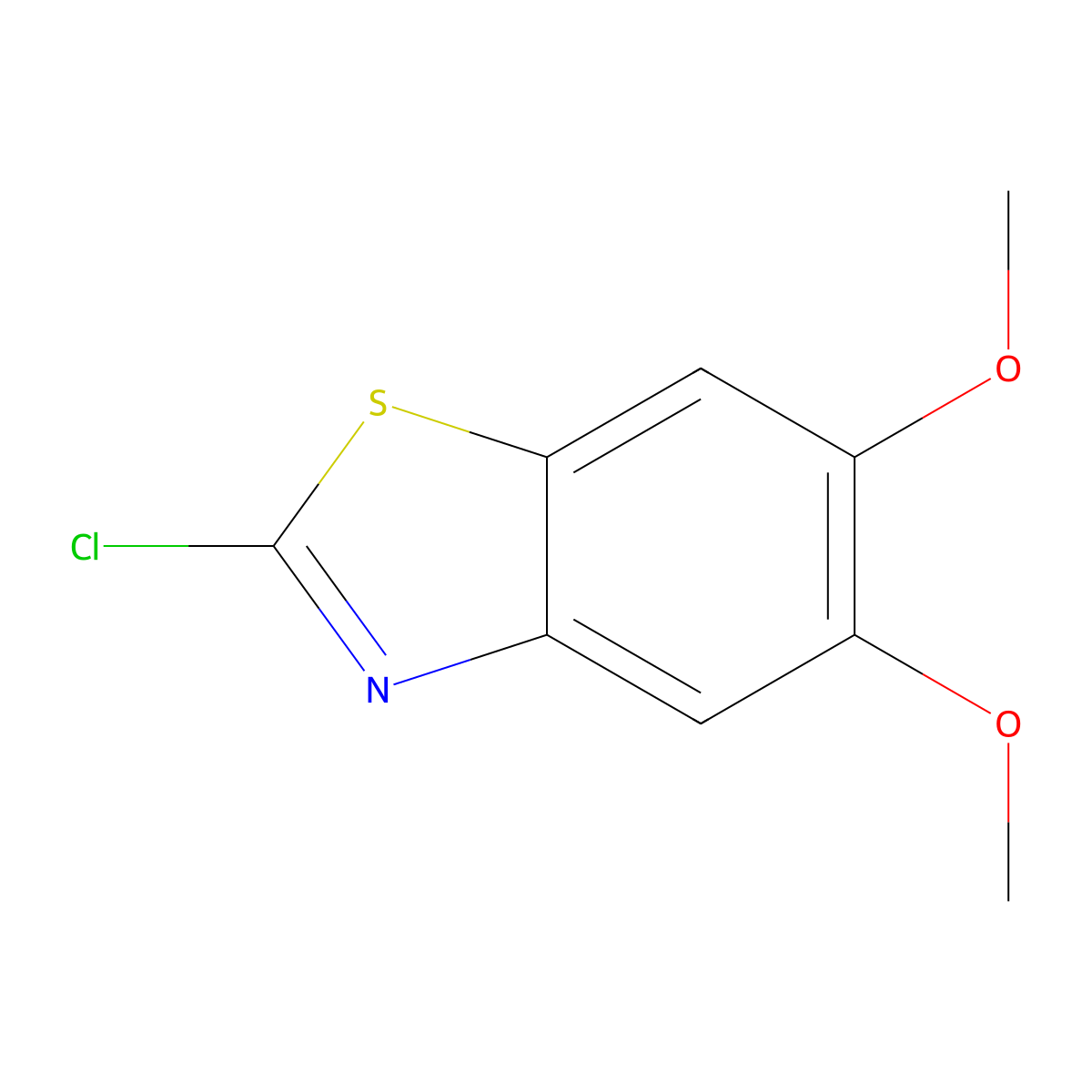 2-Chloro-5,6-dimethoxy-1,3-benzothiazole molecular structure, CAS 864169-35-7
