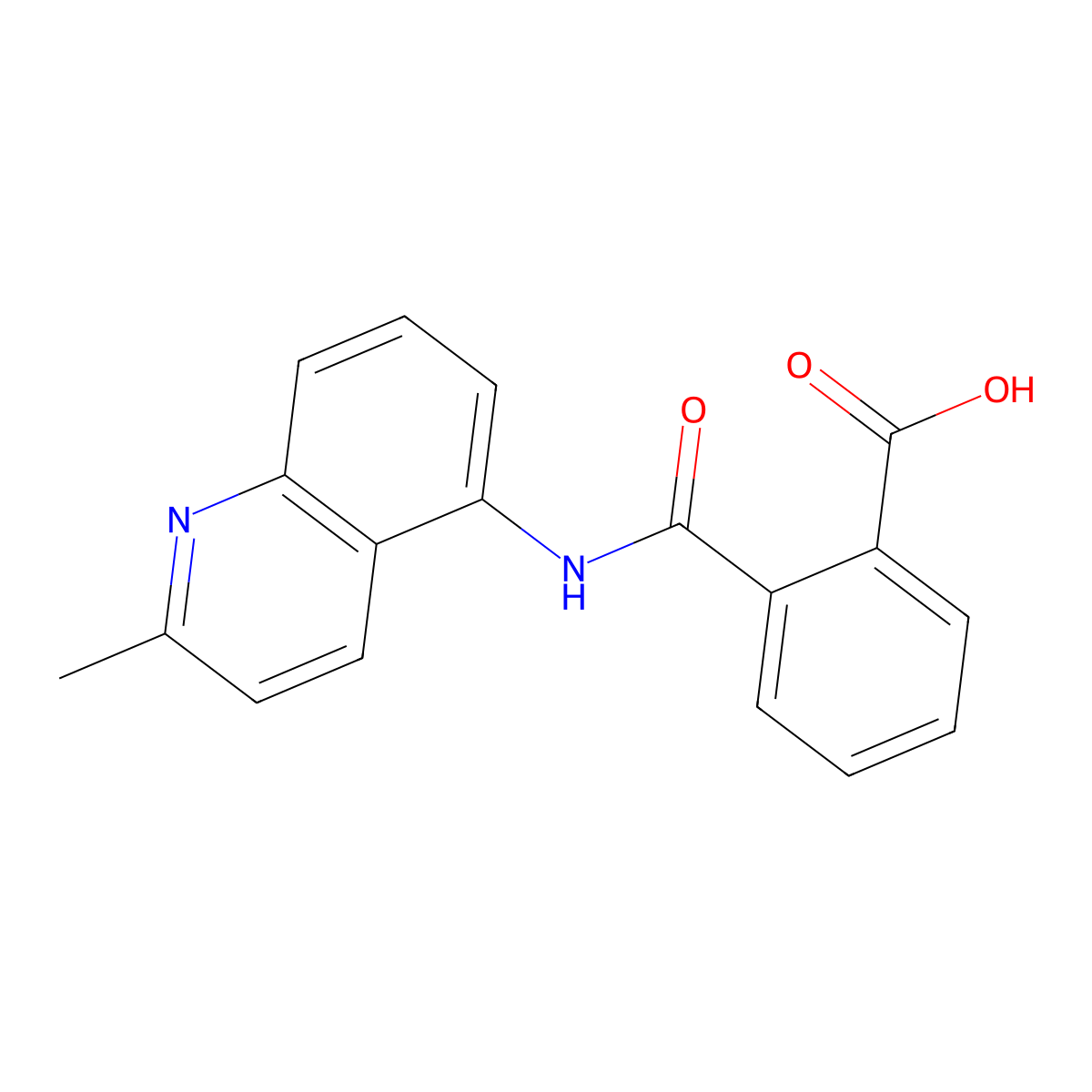 2-((2-Methylquinolin-5-yl)carbamoyl)benzoic acid molecular structure, CAS 864175-56-4