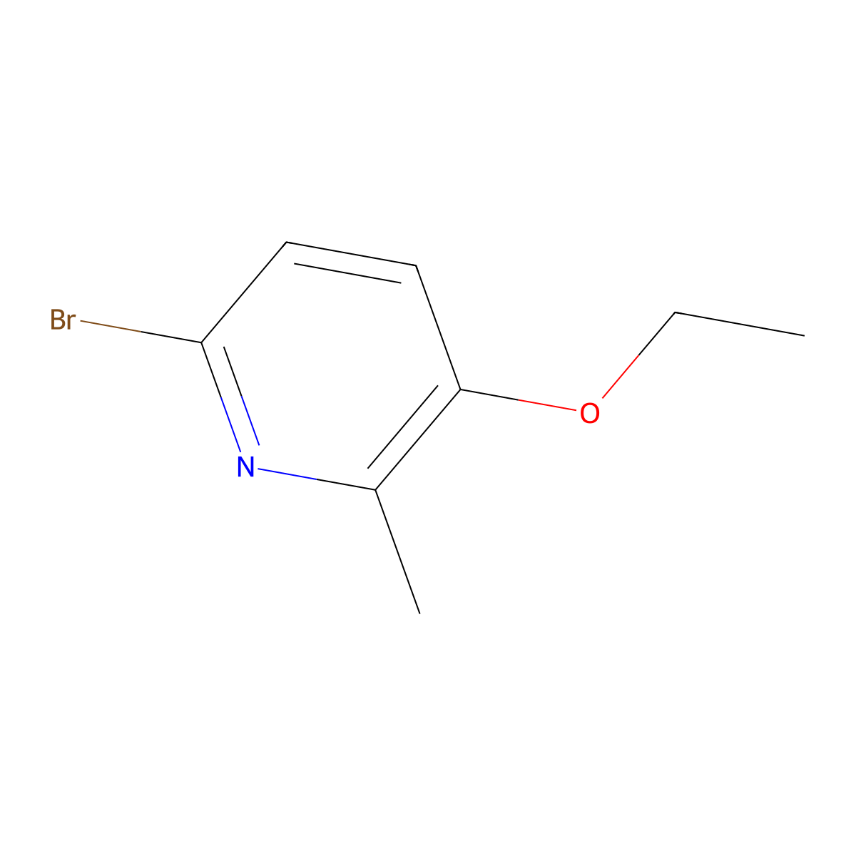6-Bromo-3-ethoxy-2-methylpyridine molecular structure, CAS 864177-93-5