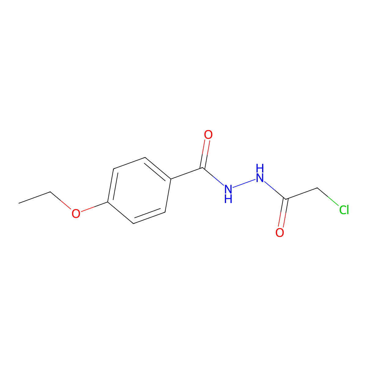 N'-(2-chloroacetyl)-4-ethoxybenzohydrazide molecular structure, CAS 864178-08-5