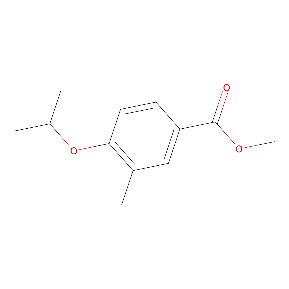 Methyl 4-isopropoxy-3-methylbenzoate molecular structure, CAS 864178-56-3