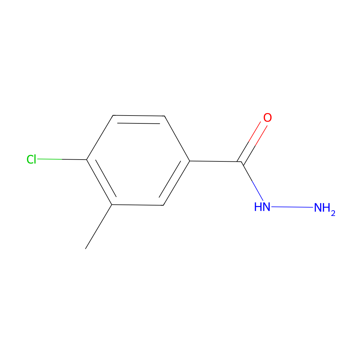 4-Chloro-3-methylbenzhydrazide molecular structure, CAS 864178-66-5