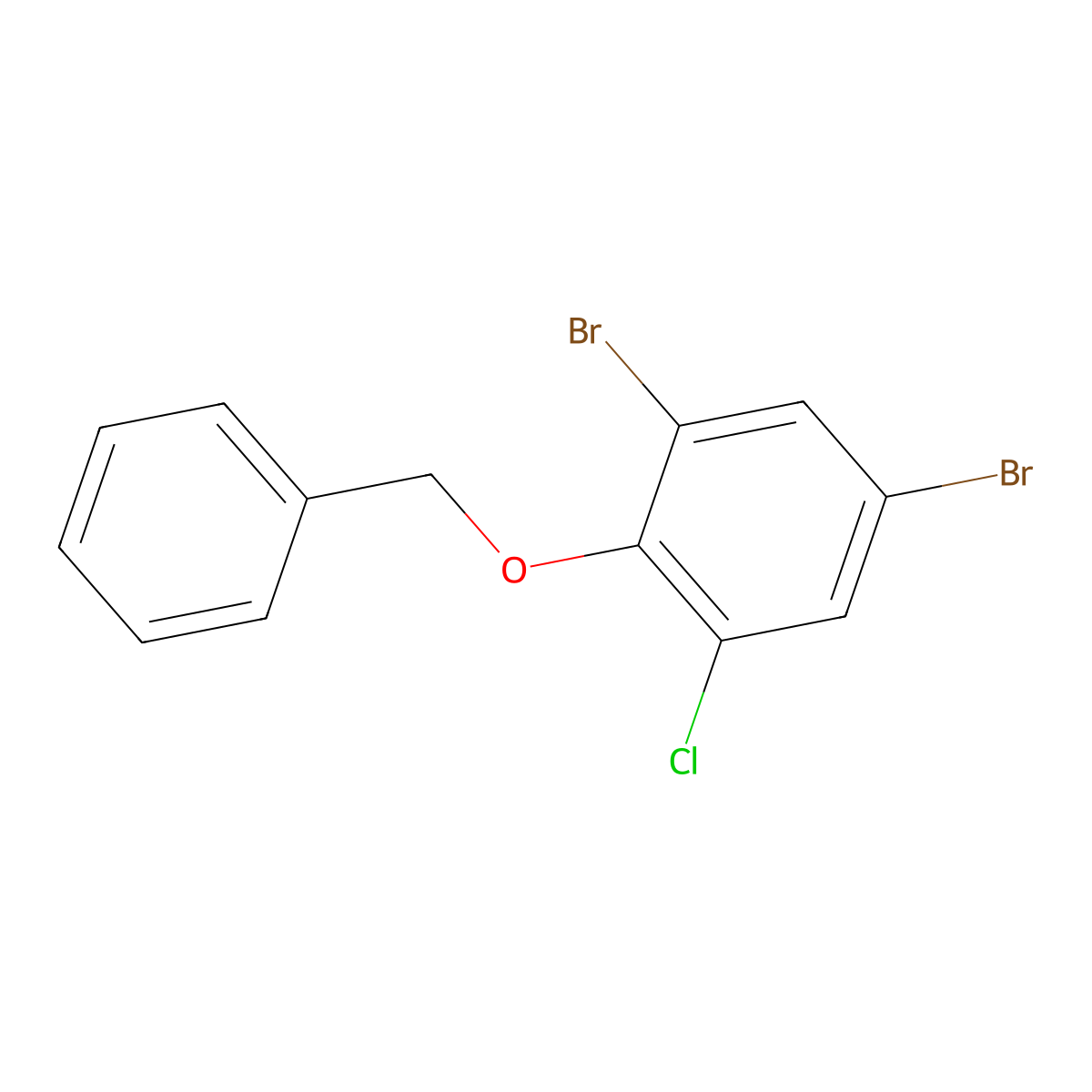 1,5-Dibromo-3-chloro-2-(phenylmethoxy)benzene molecular structure, CAS 864181-25-9