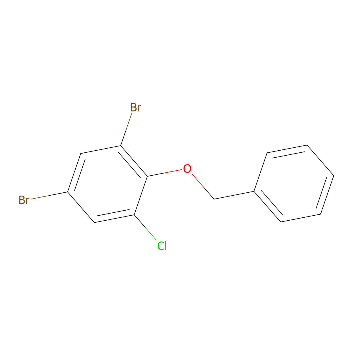 1,5-Dibromo-3-chloro-2-(phenylmethoxy)benzene molecular structure, CAS 864181-25-9