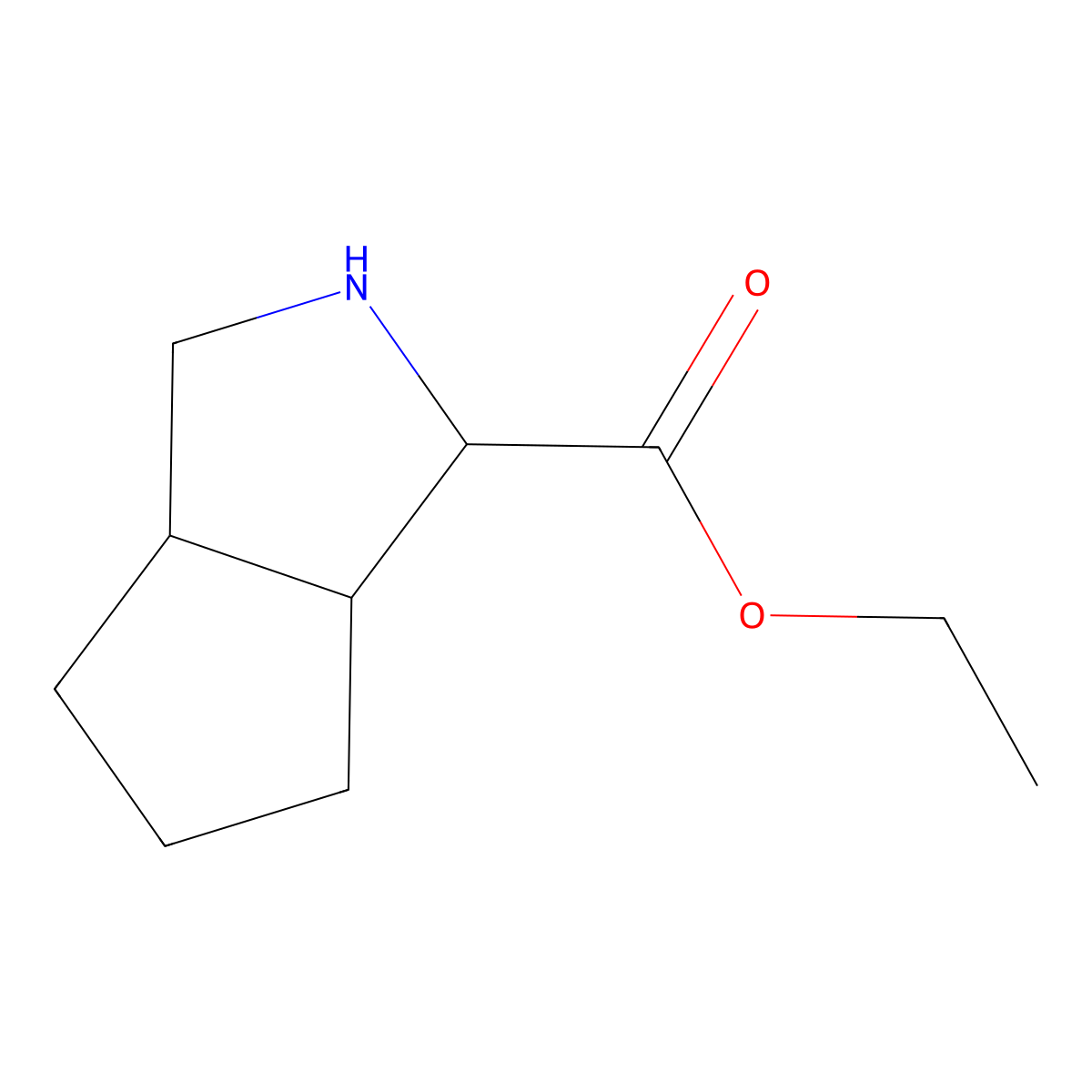 Ethyl octahydrocyclopenta[c]pyrrole-1-carboxylate molecular structure, CAS 864185-81-9