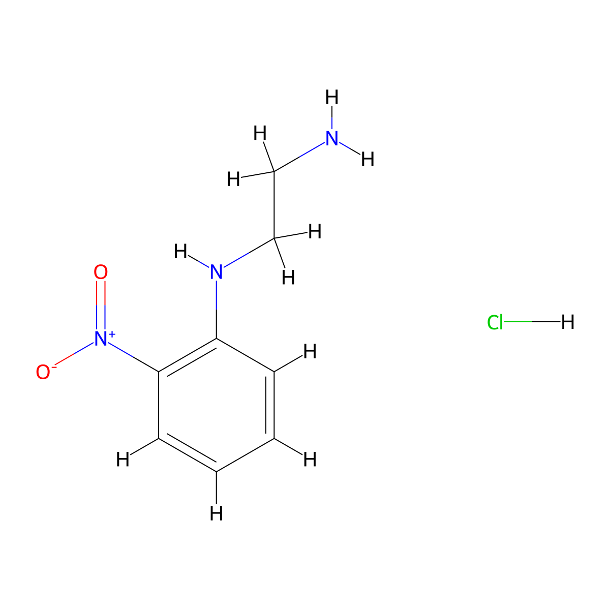 N-(2-nitrophenyl)ethane-1,2-diamine hydrochloride molecular structure, CAS 86419-71-8