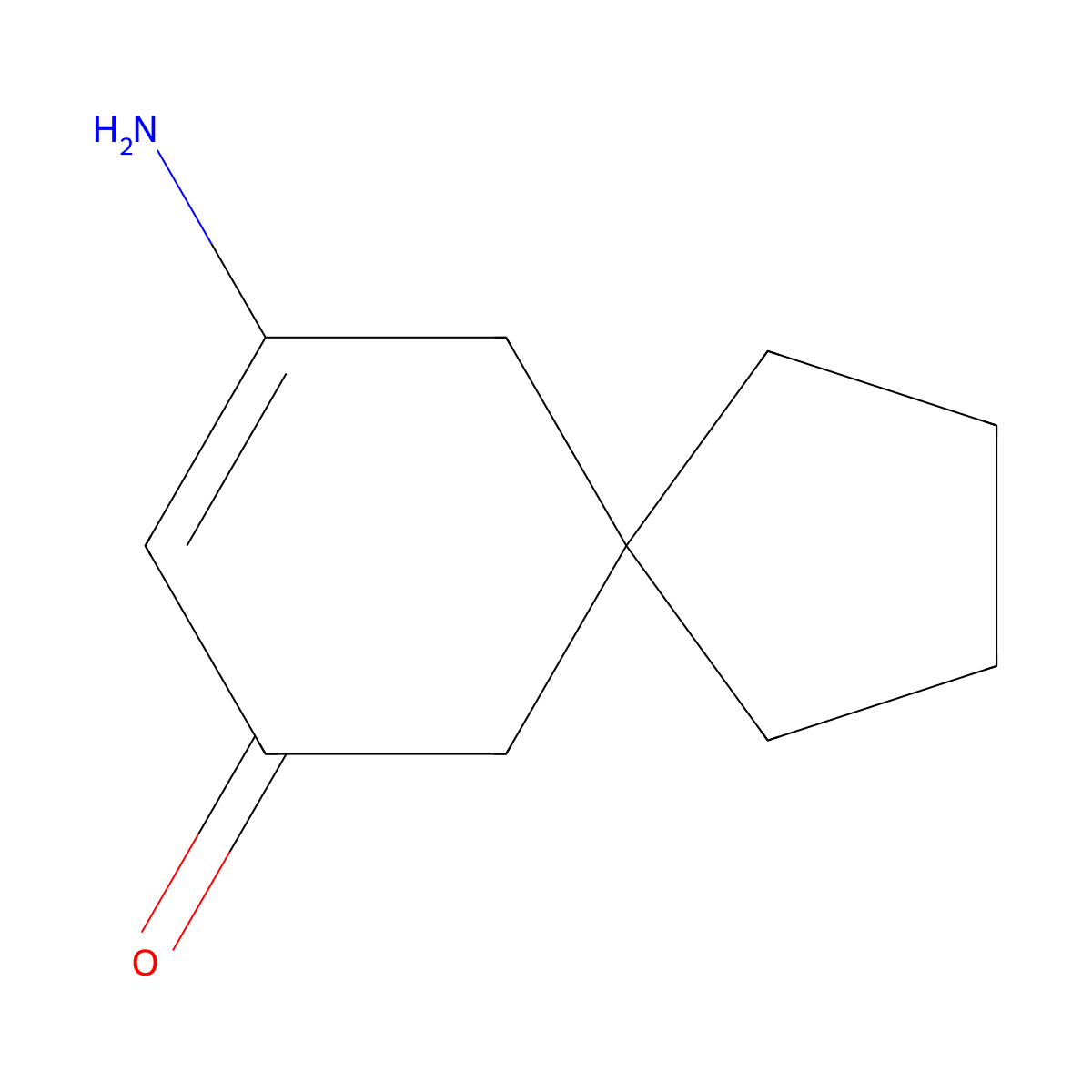 9-Aminospiro[4.5]dec-8-EN-7-one molecular structure, CAS 864226-10-8
