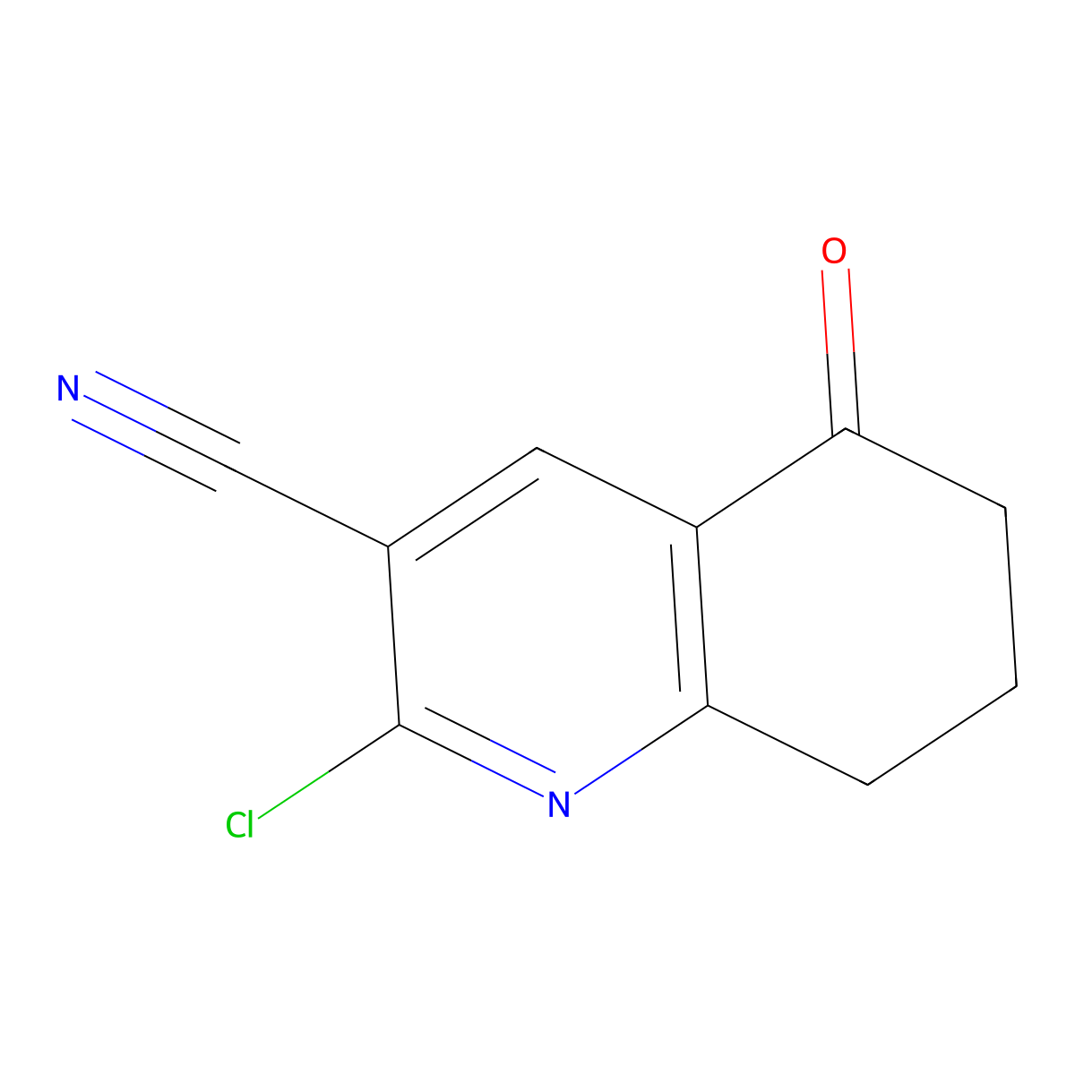 2-Chloro-5-oxo-5,6,7,8-tetrahydroquinoline-3-carbonitrile molecular structure, CAS 864226-30-2