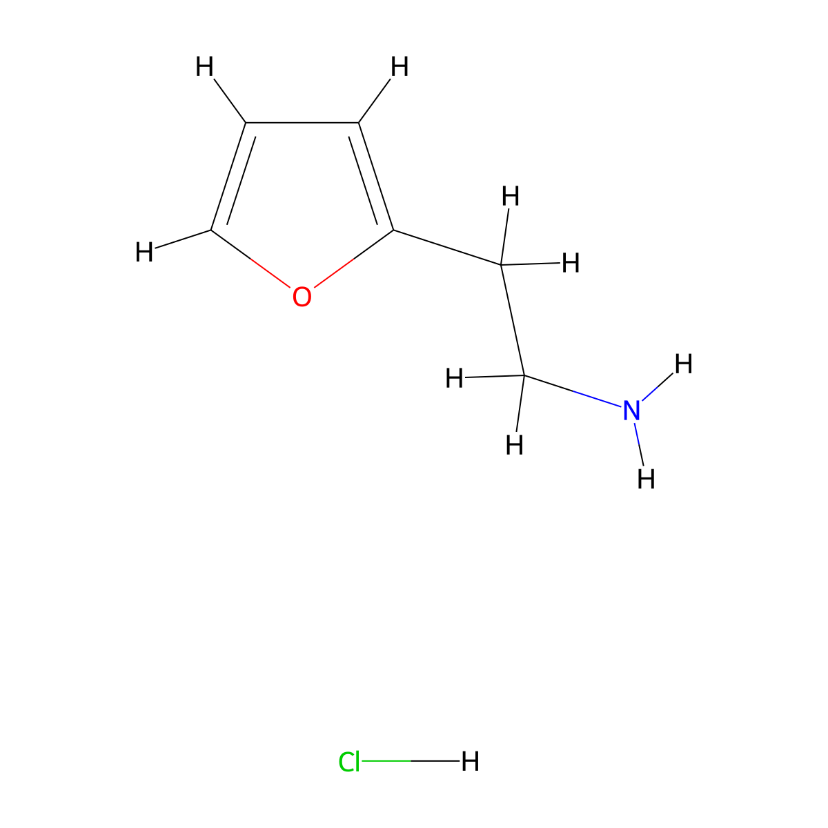 2-(Furan-2-yl)ethan-1-amine hydrochloride molecular structure, CAS 86423-58-7