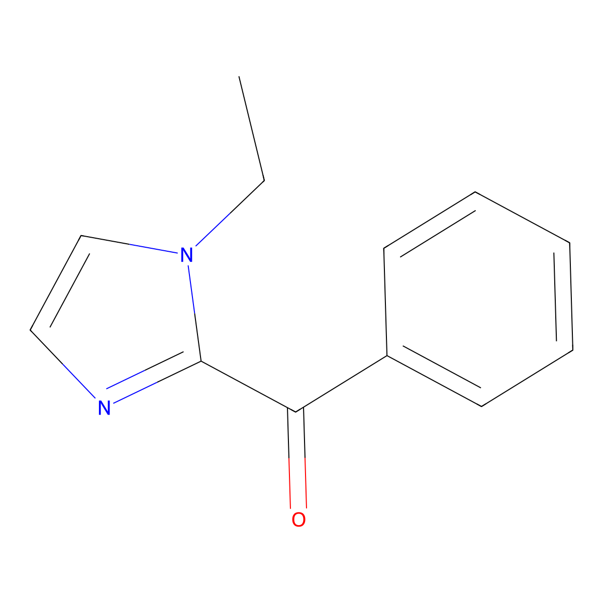 (1-Ethyl-1H-imidazol-2-YL)(phenyl)methanone molecular structure, CAS 864231-66-3
