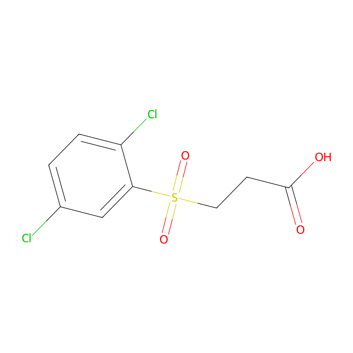 3-(2,5-Dichlorobenzenesulfonyl)propanoic acid molecular structure, CAS 864233-50-1