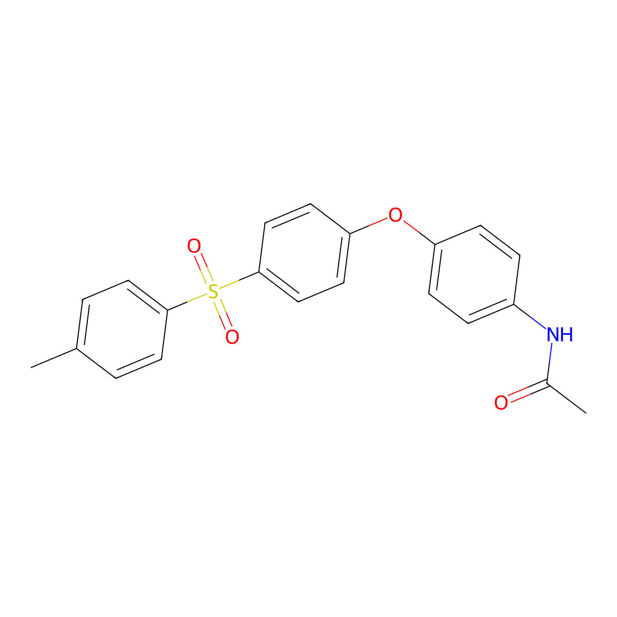 N-[4-[4-(4-methylphenyl)sulfonylphenoxy]phenyl]acetamide molecular structure, CAS 864233-51-2