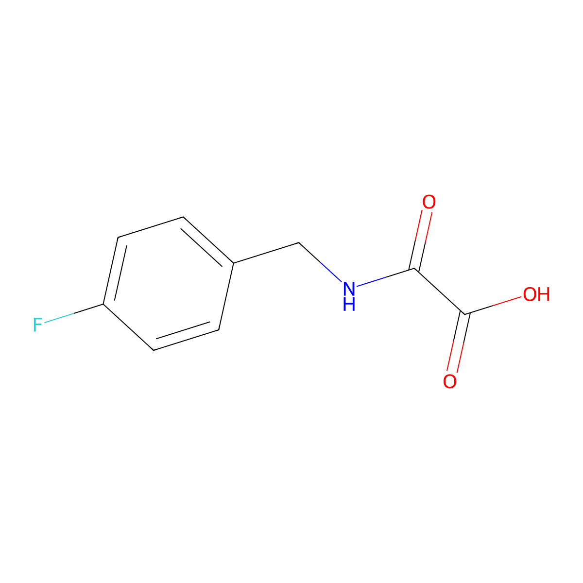 {[(4-Fluorophenyl)methyl]carbamoyl}formic acid molecular structure, CAS 864244-64-4