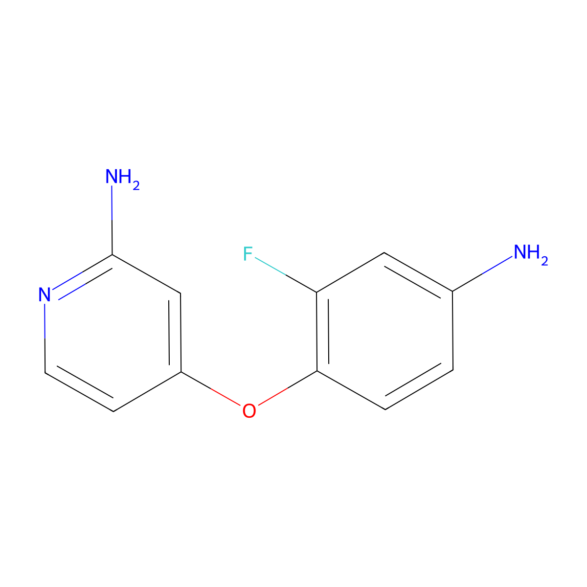 2-Amino-4-(4-amino-2-fluorophenoxy)pyridine molecular structure, CAS 864244-74-6