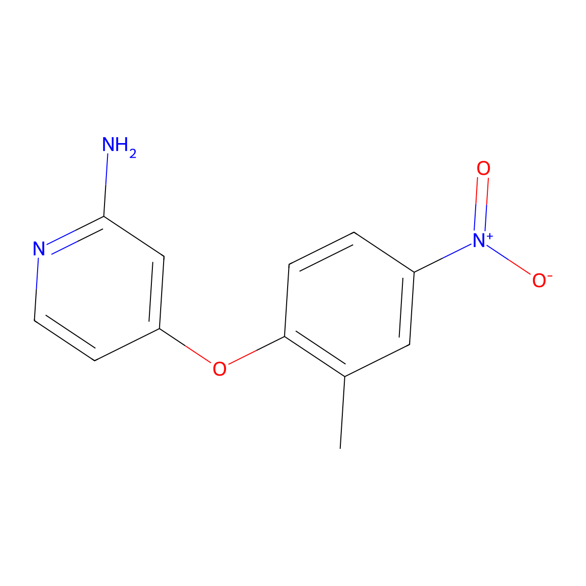 4-(2-Methyl-4-nitrophenoxy)pyridin-2-amine molecular structure, CAS 864244-98-4
