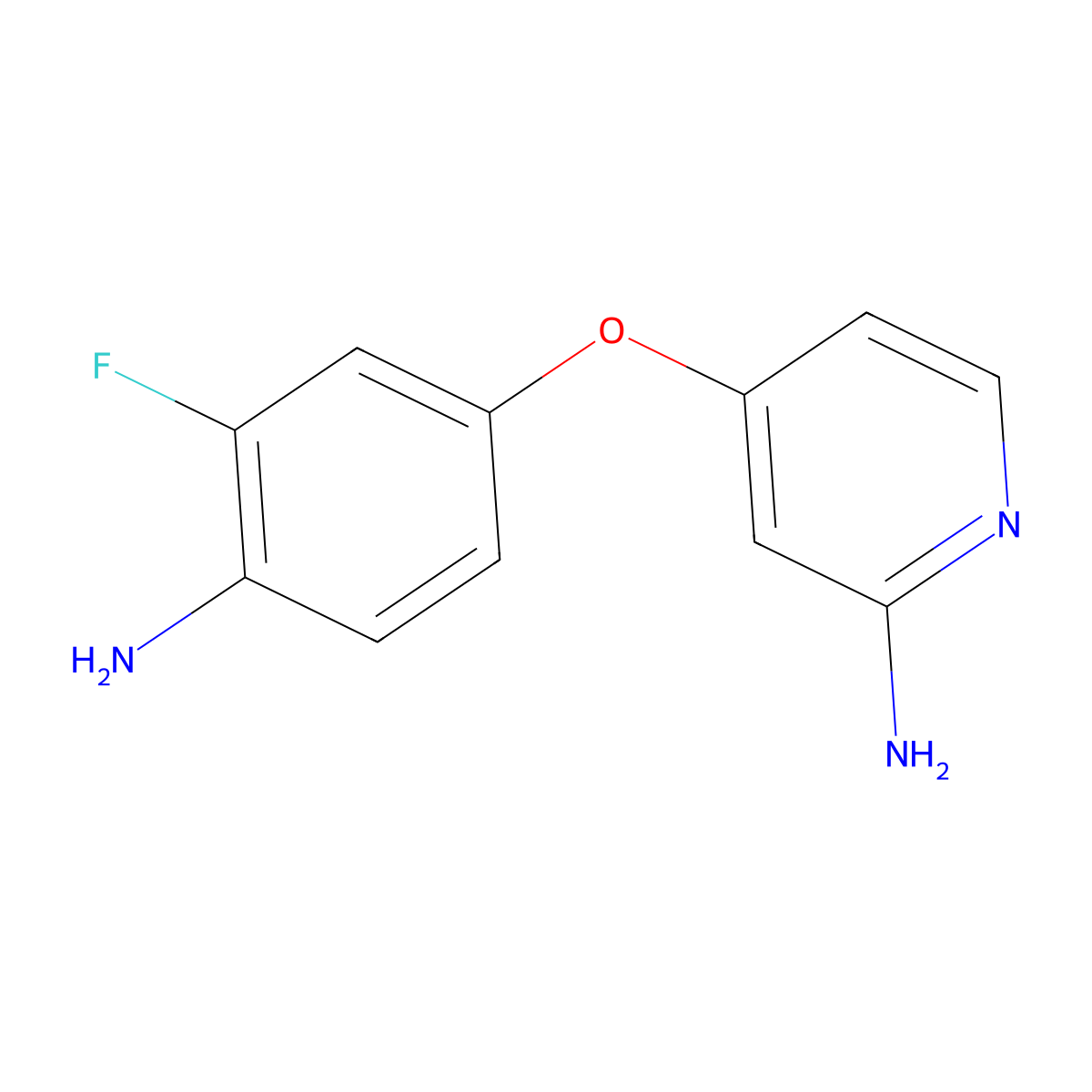 4-(4-Amino-3-fluorophenoxy)pyridin-2-amine molecular structure, CAS 864245-57-8