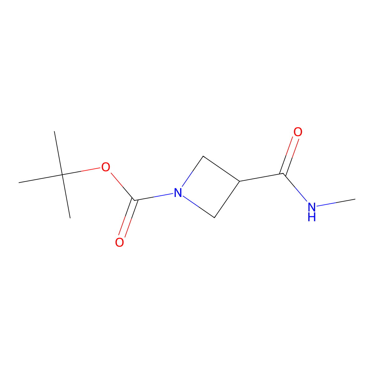 Tert-butyl 3-(methylcarbamoyl)azetidine-1-carboxylate molecular structure, CAS 864247-44-9