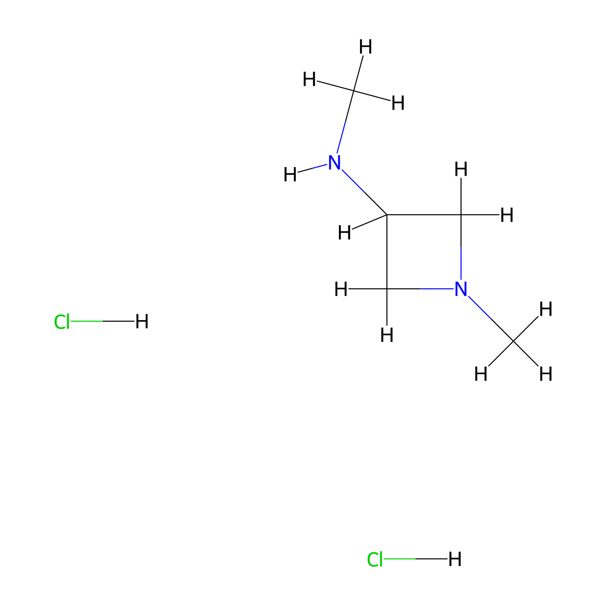 N,1-dimethylazetidin-3-amine dihydrochloride molecular structure, CAS 864247-47-2