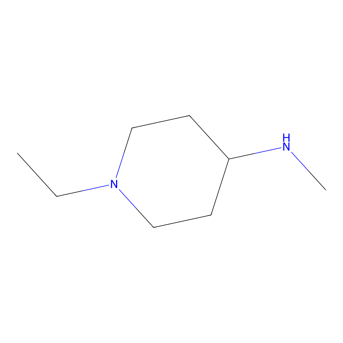 1-Ethyl-N-methyl-4-piperidinamine molecular structure, CAS 864247-56-3