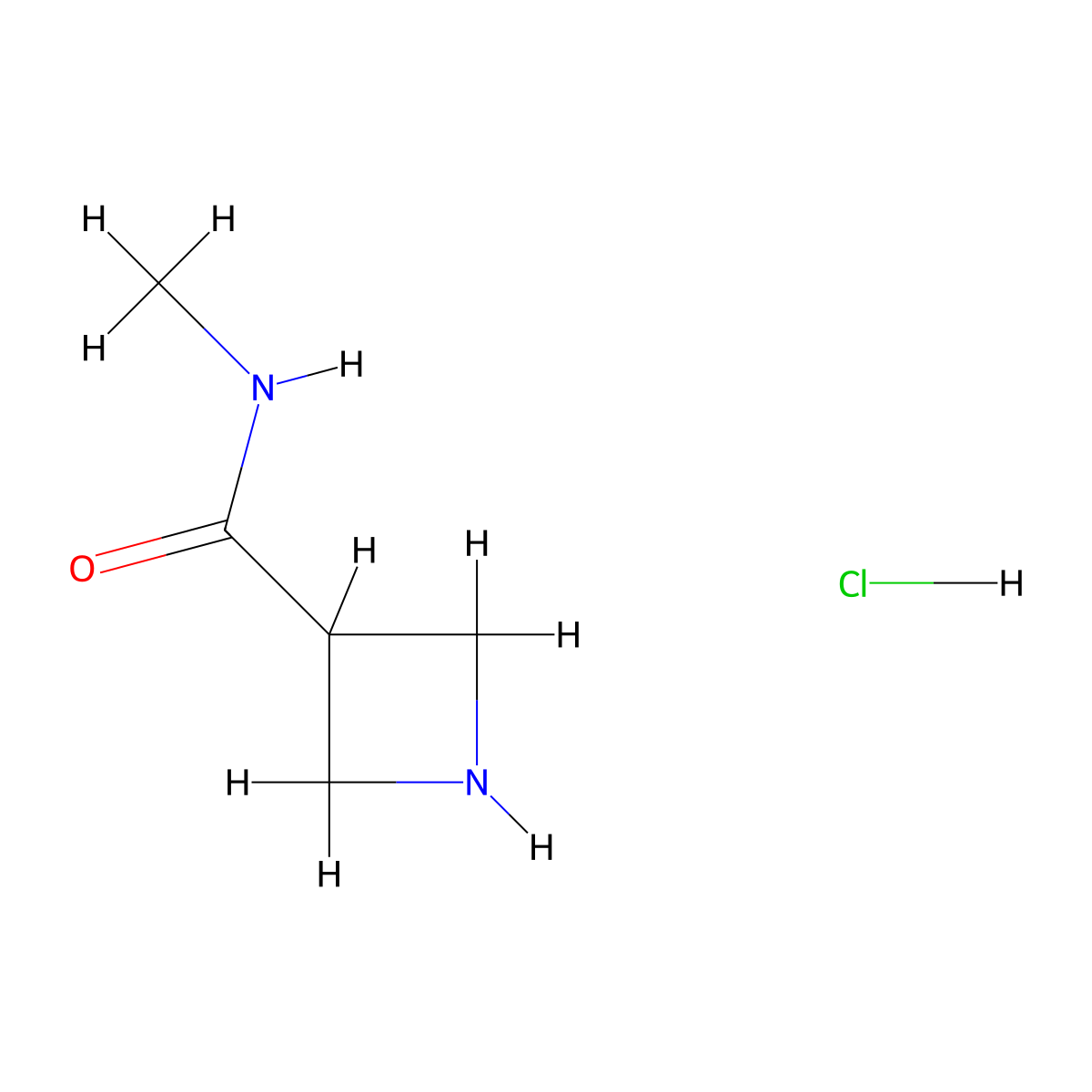 N-methylazetidine-3-carboxamide hydrochloride molecular structure, CAS 864248-69-1