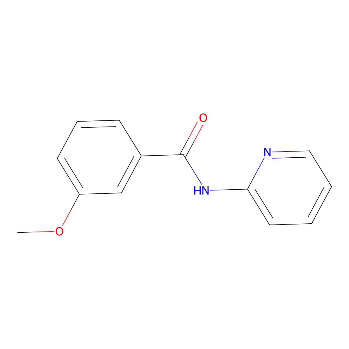 3-methoxy-N-pyridin-2-ylbenzamide molecular structure, CAS 86425-30-1
