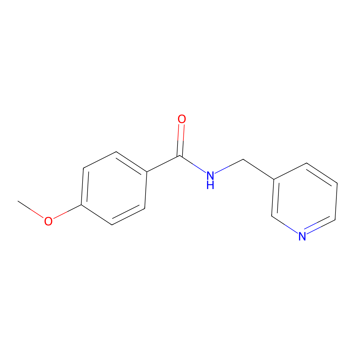 4-methoxy-N-(3-pyridinylmethyl)benzamide molecular structure, CAS 86425-33-4