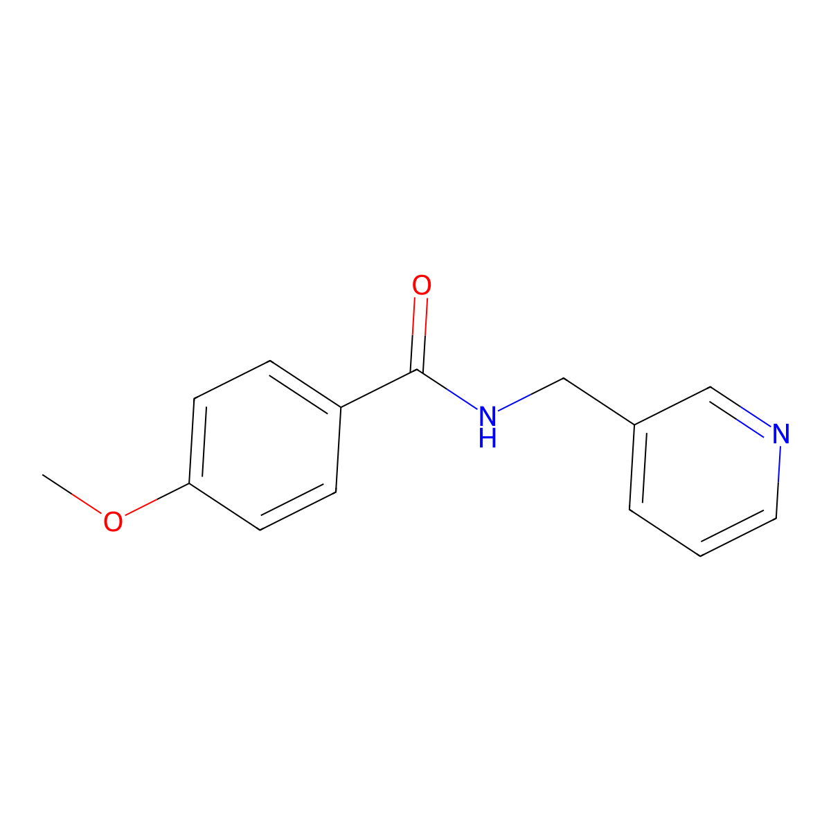 4-methoxy-N-(3-pyridinylmethyl)benzamide molecular structure, CAS 86425-33-4