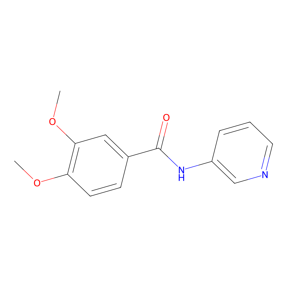 3,4-dimethoxy-N-pyridin-3-ylbenzamide molecular structure, CAS 86425-44-7