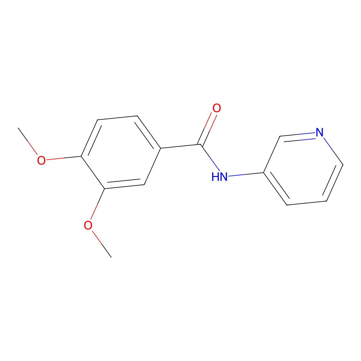 3,4-dimethoxy-N-pyridin-3-ylbenzamide molecular structure, CAS 86425-44-7