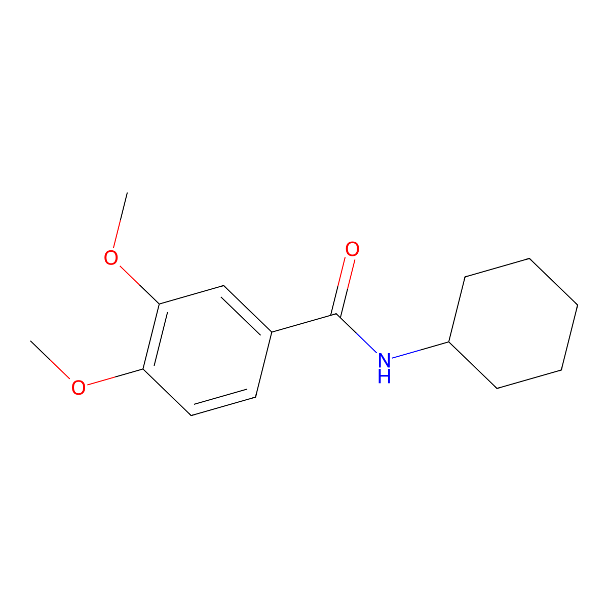 N-cyclohexyl-3,4-dimethoxybenzamide molecular structure, CAS 86425-50-5