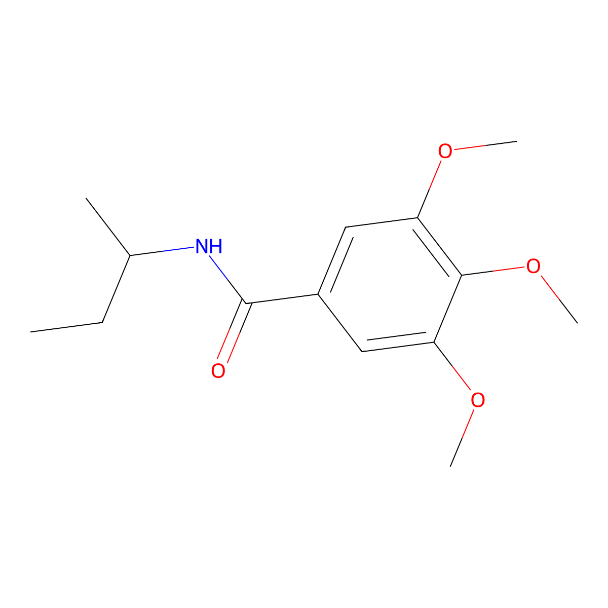 N-(butan-2-yl)-3,4,5-trimethoxybenzamide molecular structure, CAS 86425-56-1