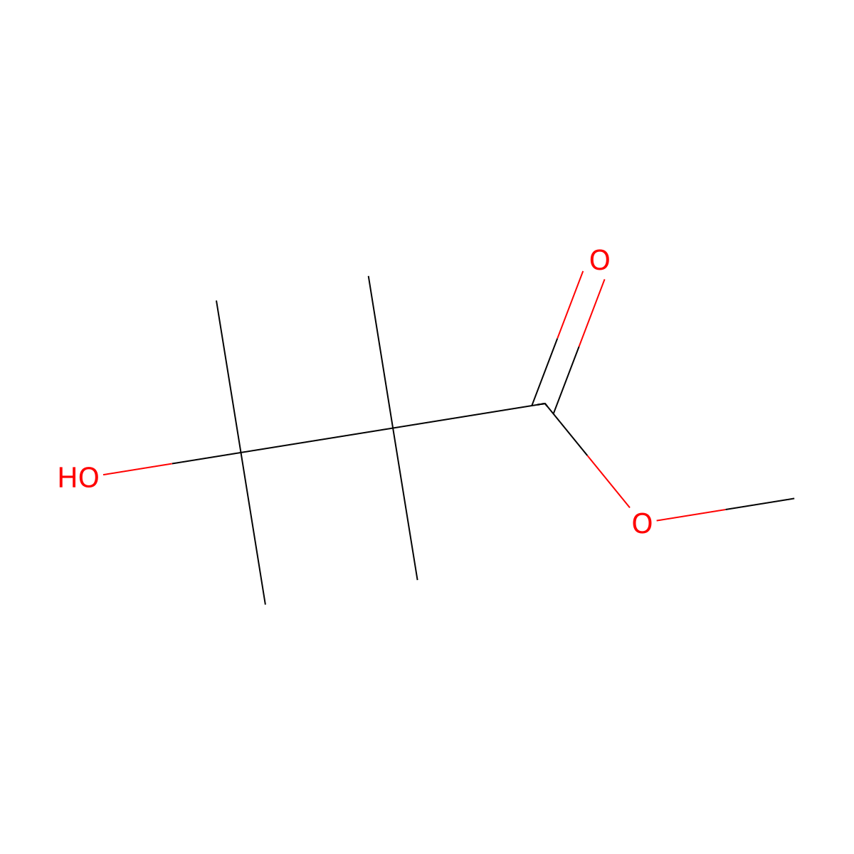 Methyl 3-hydroxy-2,2,3-trimethylbutanoate molecular structure, CAS 86425-96-9