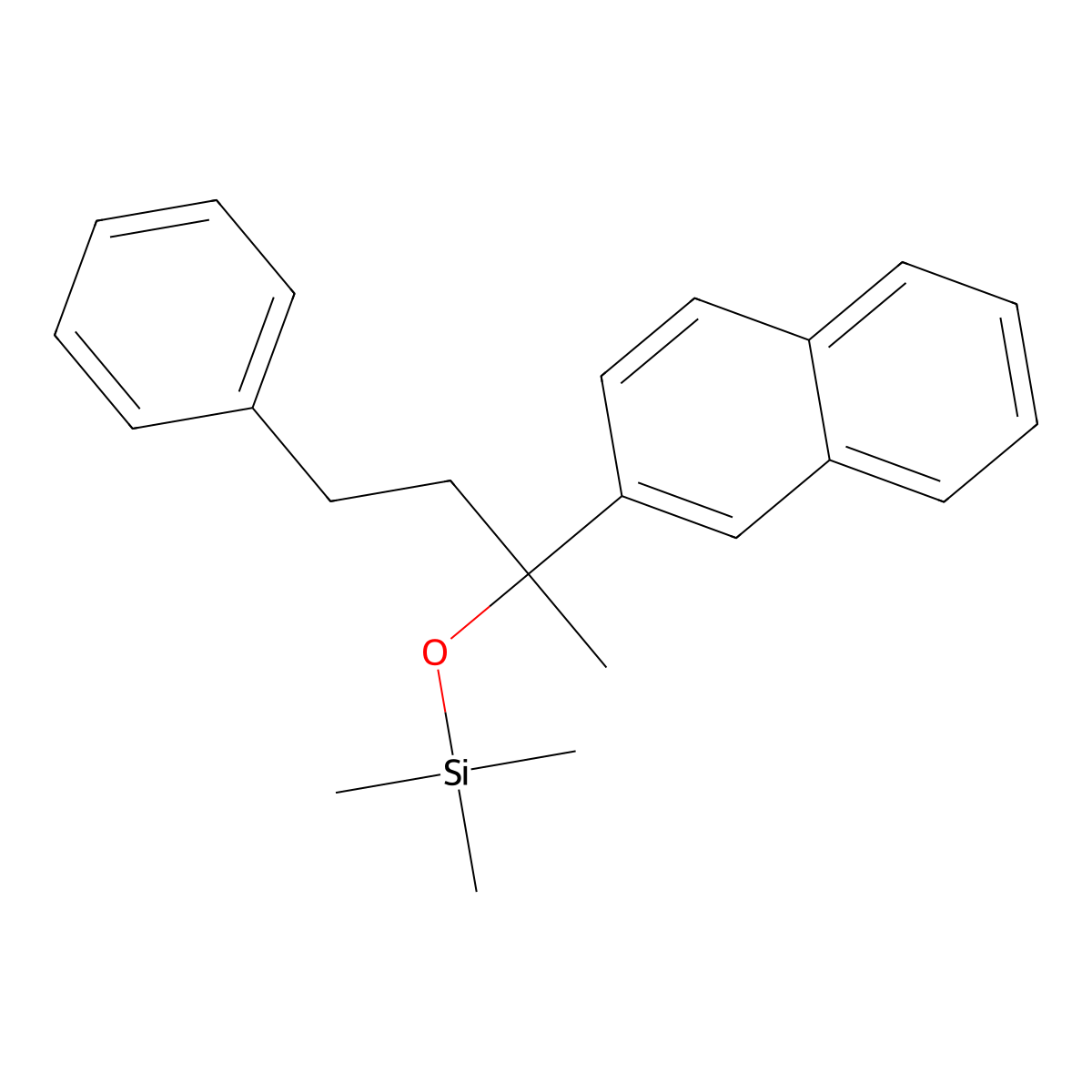 Trimethyl{[2-(naphthalen-2-yl)-4-phenylbutan-2-yl]oxy}silane molecular structure, CAS 86426-44-0