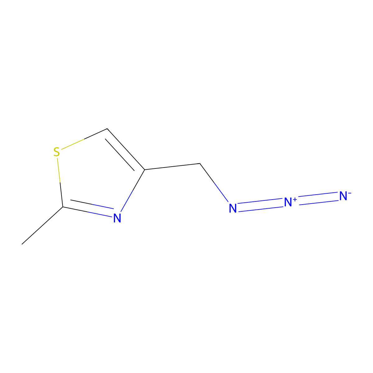4-(Azidomethyl)-2-methyl-1,3-thiazole molecular structure, CAS 864262-96-4