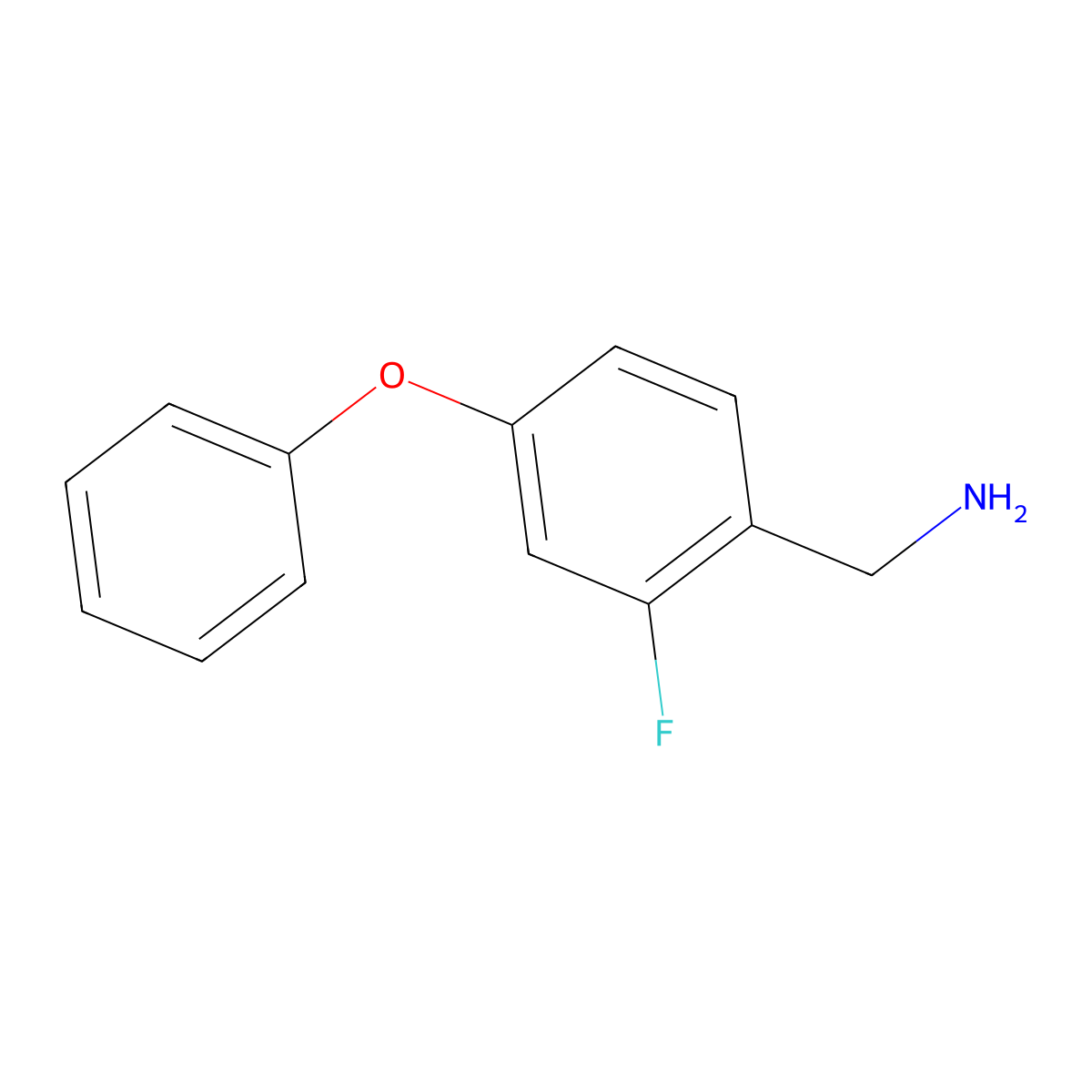 (2-Fluoro-4-phenoxyphenyl)methanamine molecular structure, CAS 864262-99-7