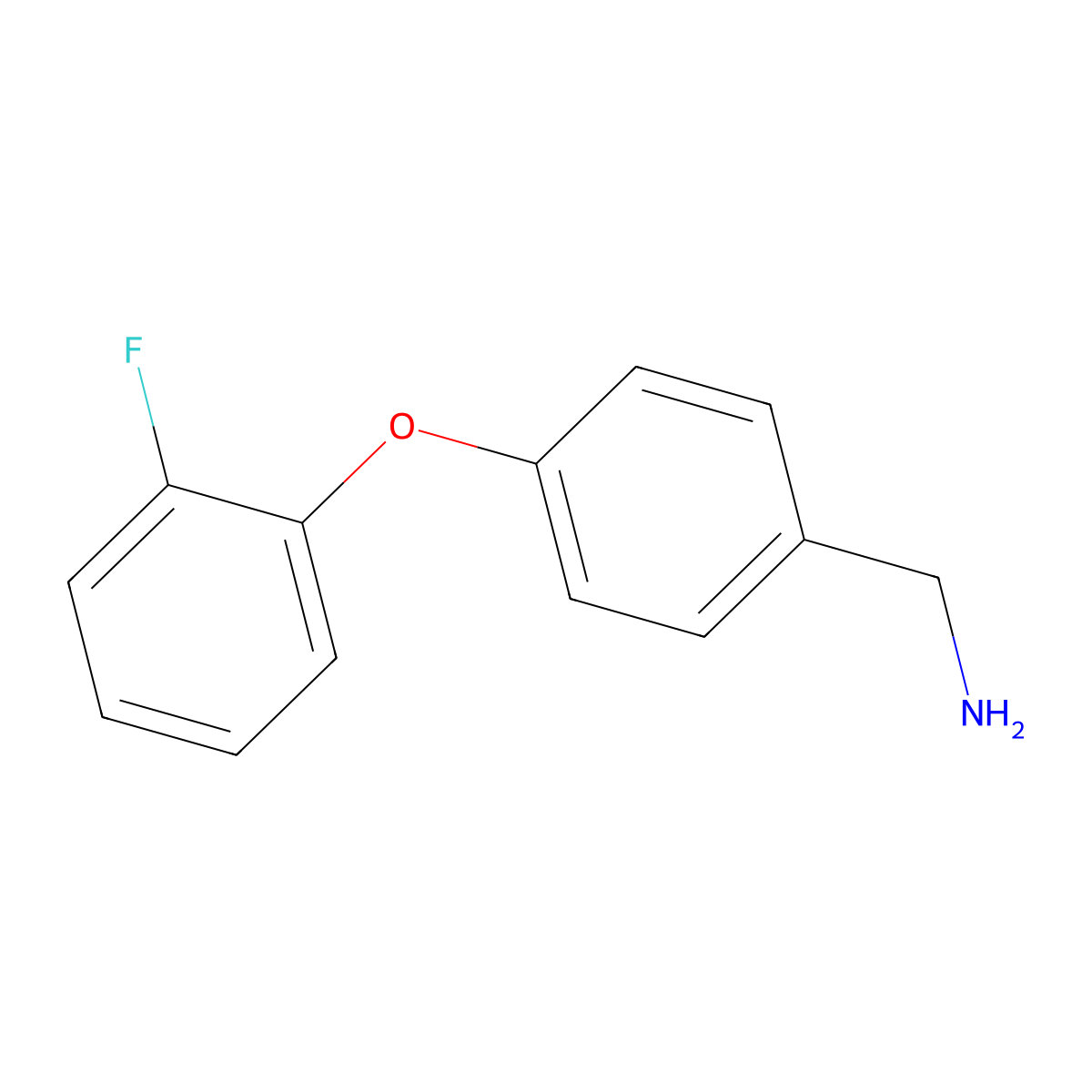 4-(2-Fluorophenoxy)benzenemethanamine molecular structure, CAS 864263-02-5