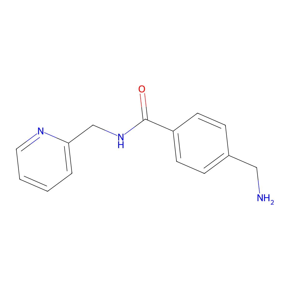 4-(Aminomethyl)-N-(pyridin-2-ylmethyl)benzamide molecular structure, CAS 864263-70-7