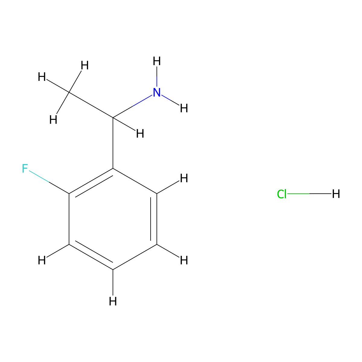 1-(2-Fluorophenyl)ethanamine hydrochloride molecular structure, CAS 864263-83-2