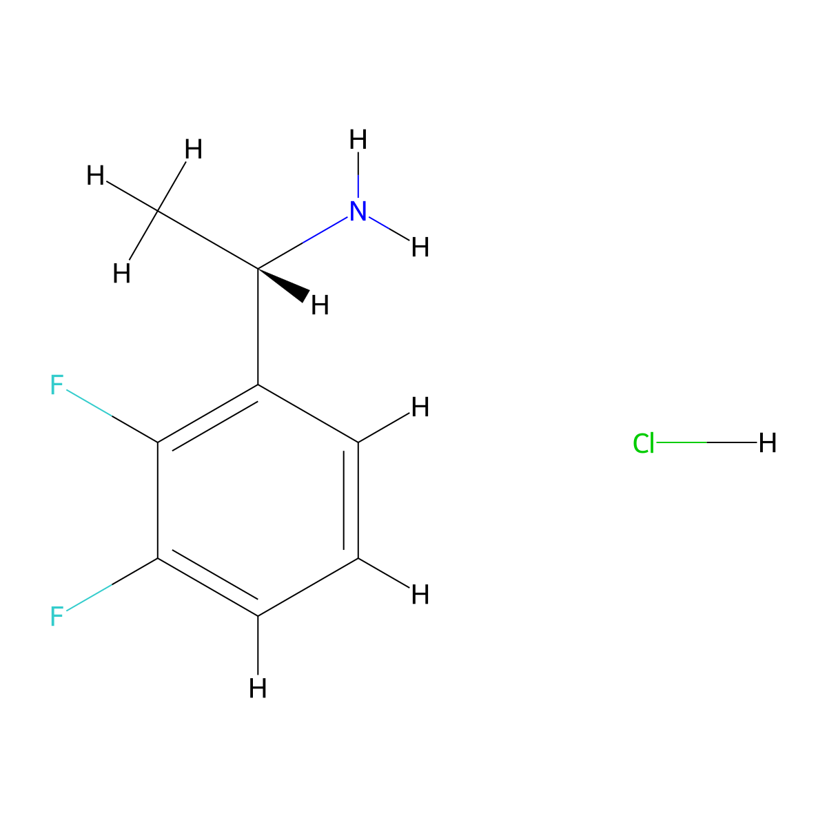 (S)-1-(2,3-DIFLUOROPHENYL)ETHANAMINE hydrochloride molecular structure, CAS 864263-87-6