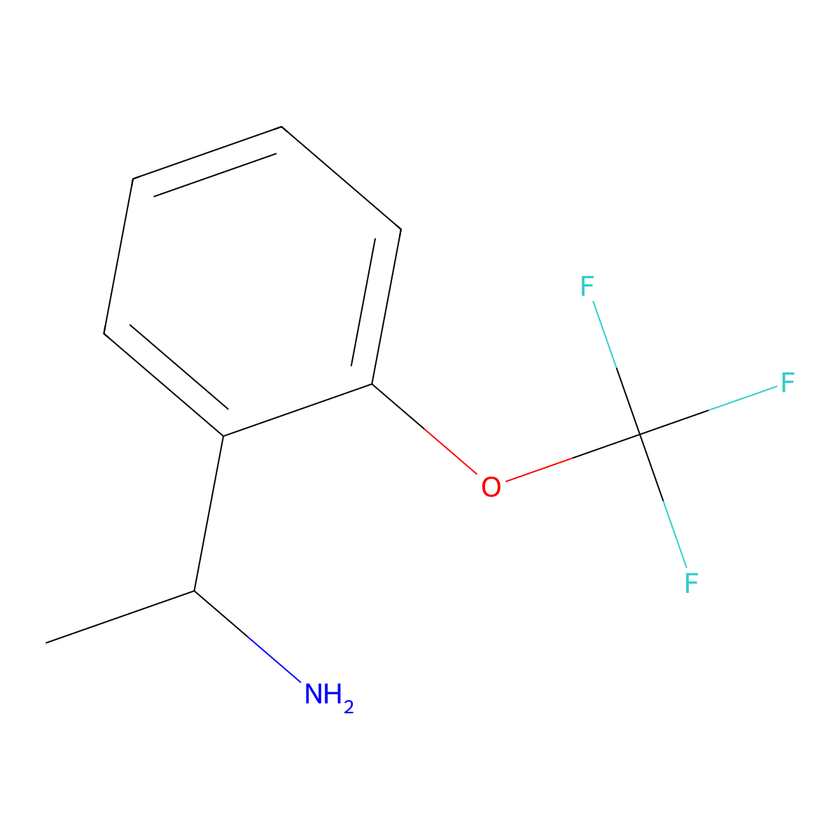 1-[2-(Trifluoromethoxy)phenyl]ethan-1-amine molecular structure, CAS 864263-88-7