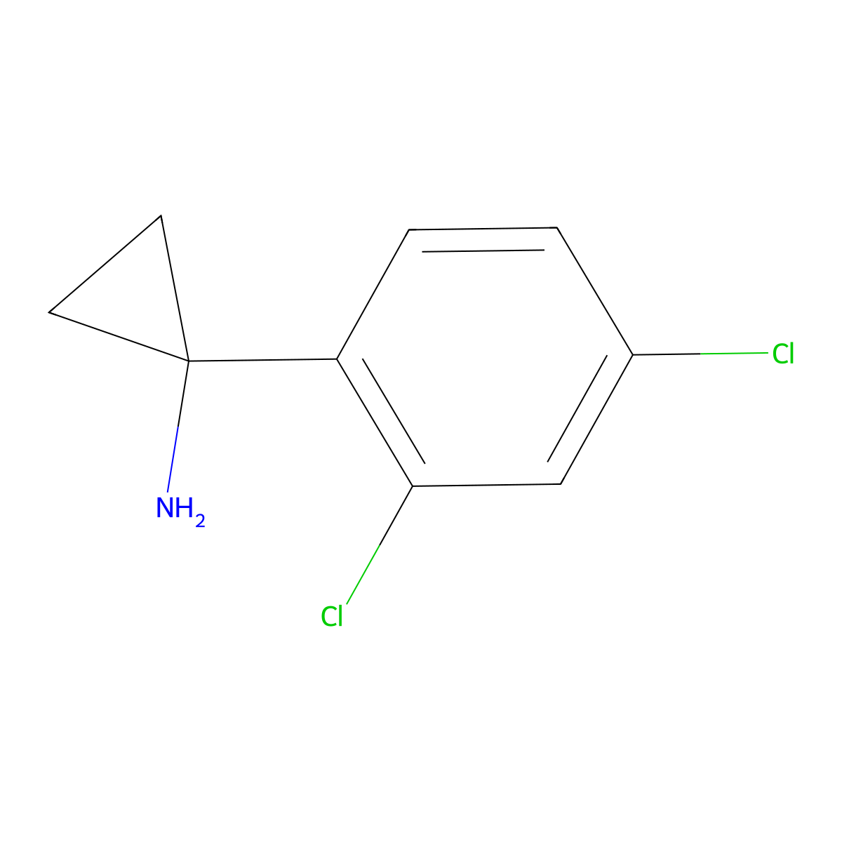 1-(2,4-Dichlorophenyl)cyclopropanamine molecular structure, CAS 864263-95-6