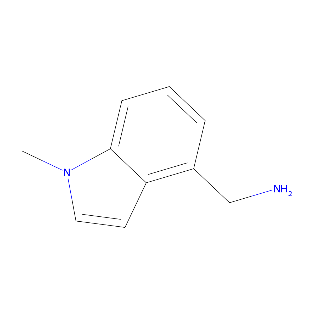 4-(Aminomethyl)-1-methyl-1H-indole molecular structure, CAS 864264-02-8