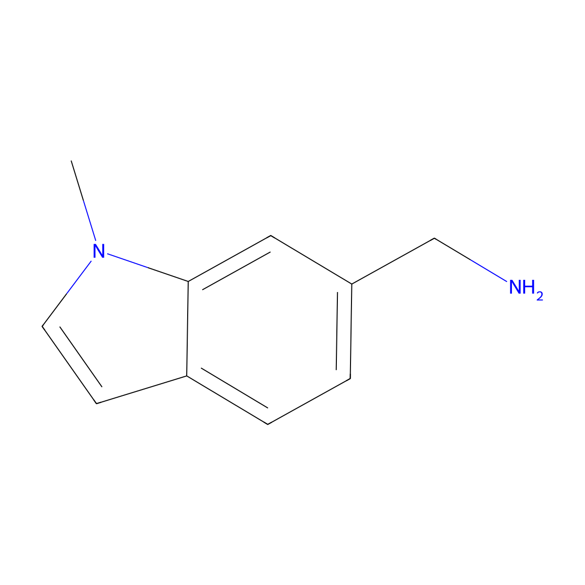 1-(1-Methyl-1H-indol-6-yl)methanamine molecular structure, CAS 864264-03-9